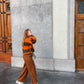 LIES KNIT - Brown & orange